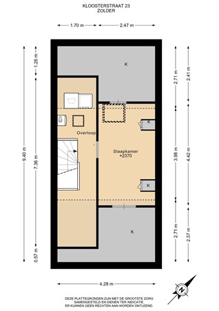Floorplan - Kloosterstraat 23, 6162 XC Geleen
